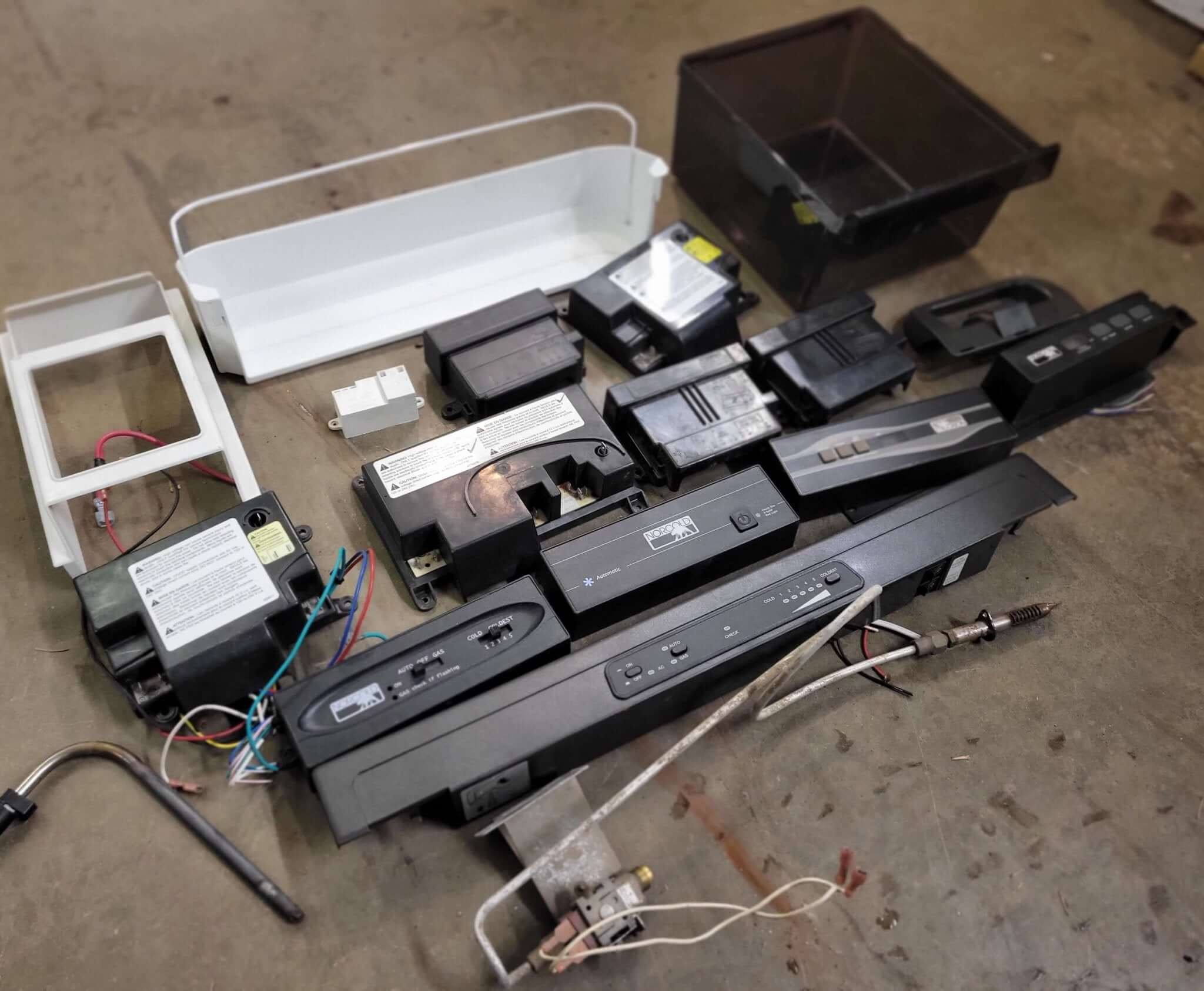 Used RV Fridge Parts - Control Boards, Gas Valves, Shelves, Doors