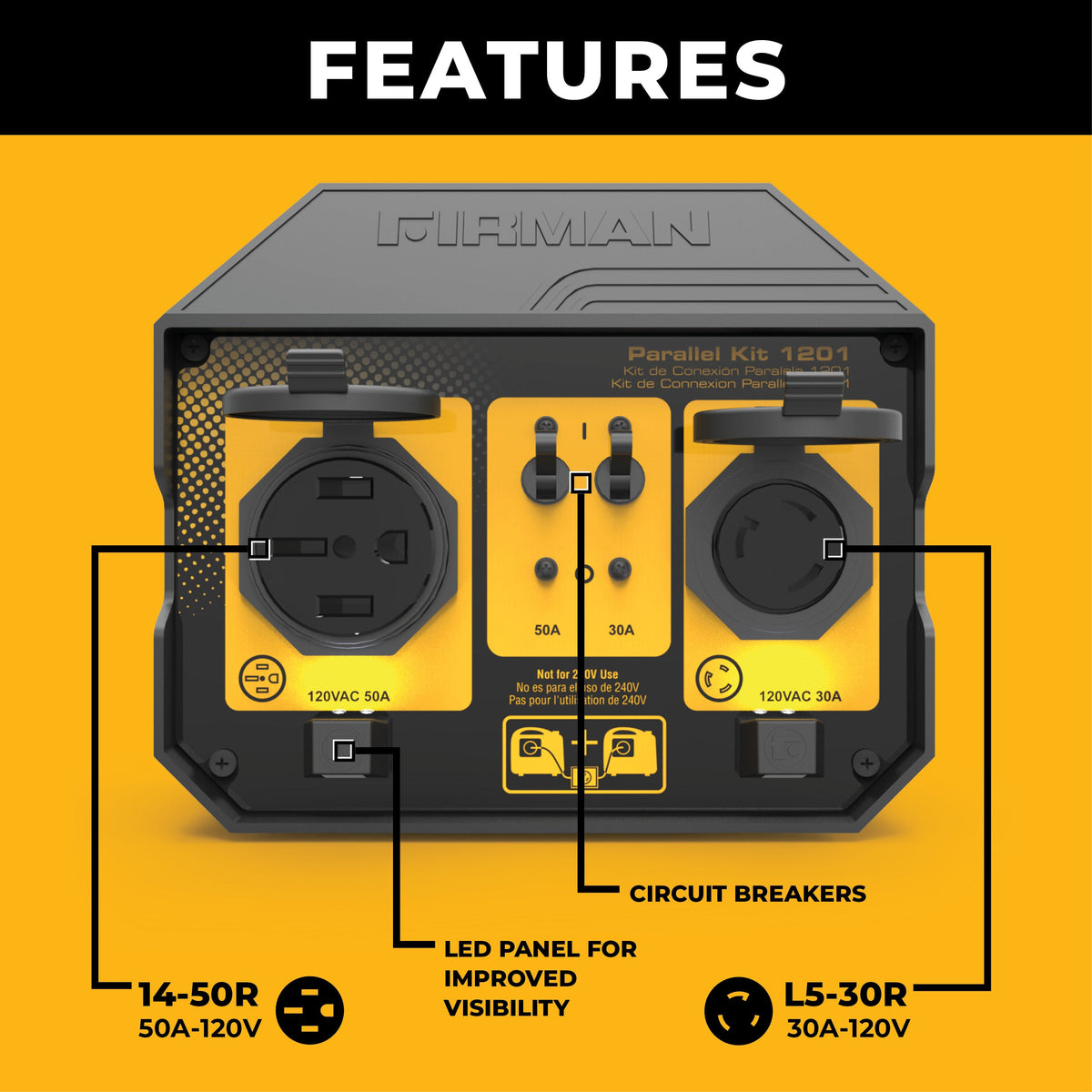 FIRMAN 1201 50A Portable Generator Parallel Kit — view 2