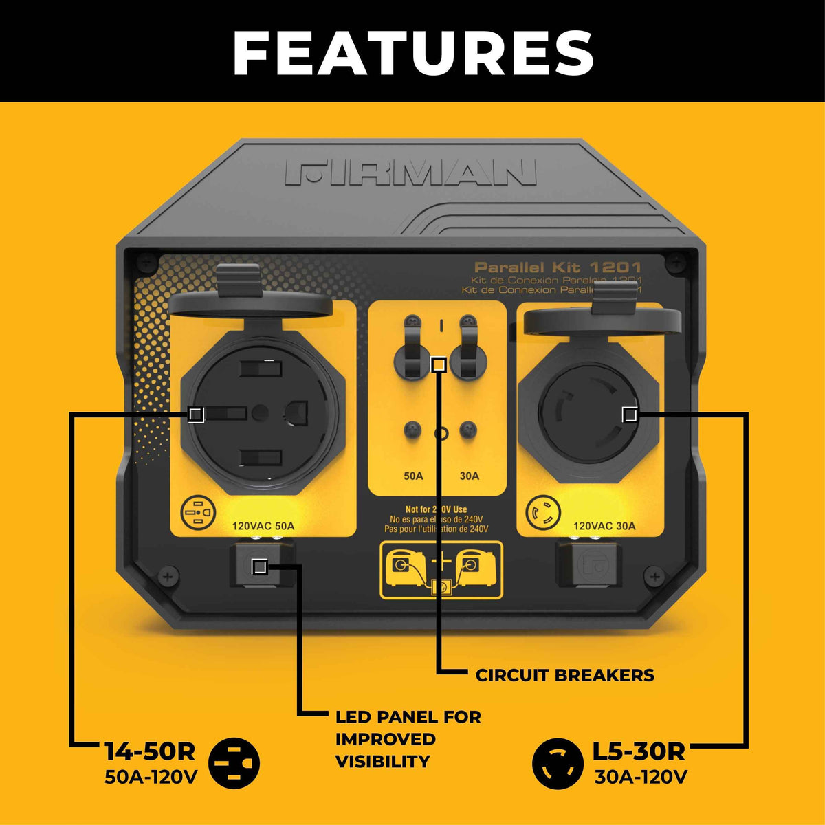 FIRMAN 1201 50A Portable Generator Parallel Kit