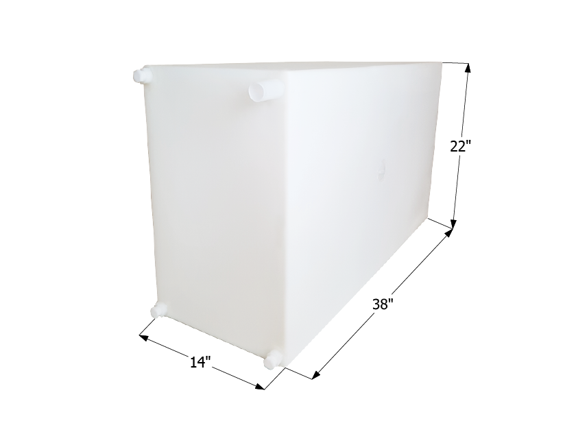 50 Gallon Fresh Water Tank – 38" Length x 22" Width x 14" Height
