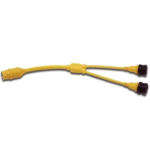 Marinco 153AY 50A to Dual 30A Marine Y-Adapter – SS2-50P to L5-30R