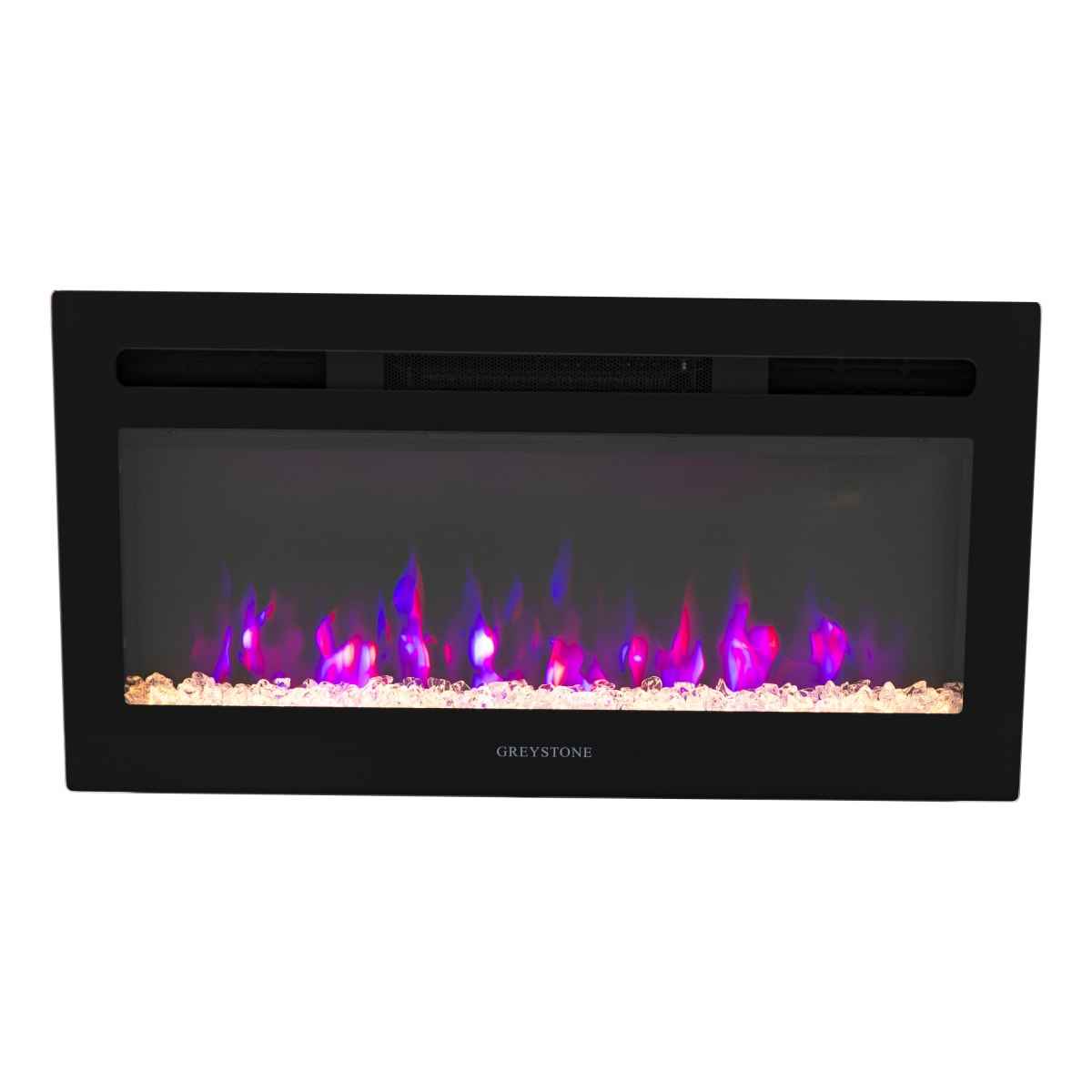 Greystone F31-18A 31" Electric RV Fireplace with Crystal Log Set & Remote