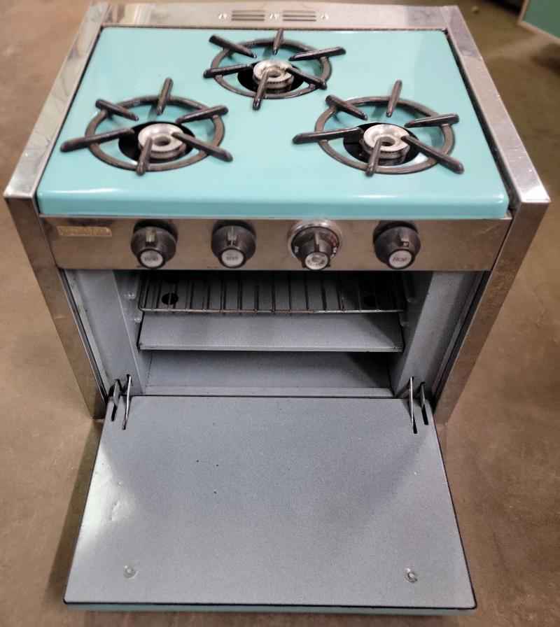 Vintage Propane RV Oven 3 burner Stove Modernaire
