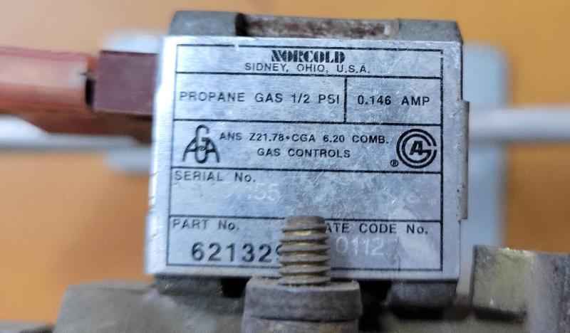 621329 Norcold Refrigerator Gas Valve Assembly Burner Orific 1200 1201