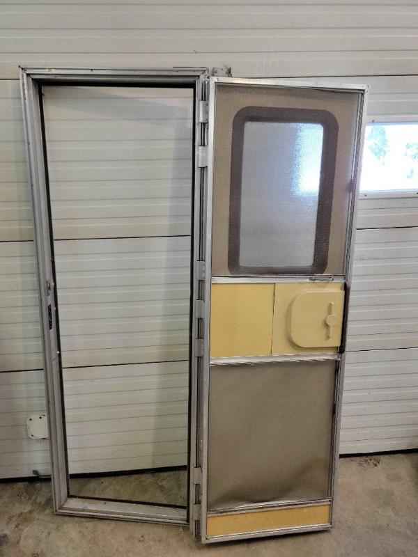 Square RV Entrance Door with Screen and Key