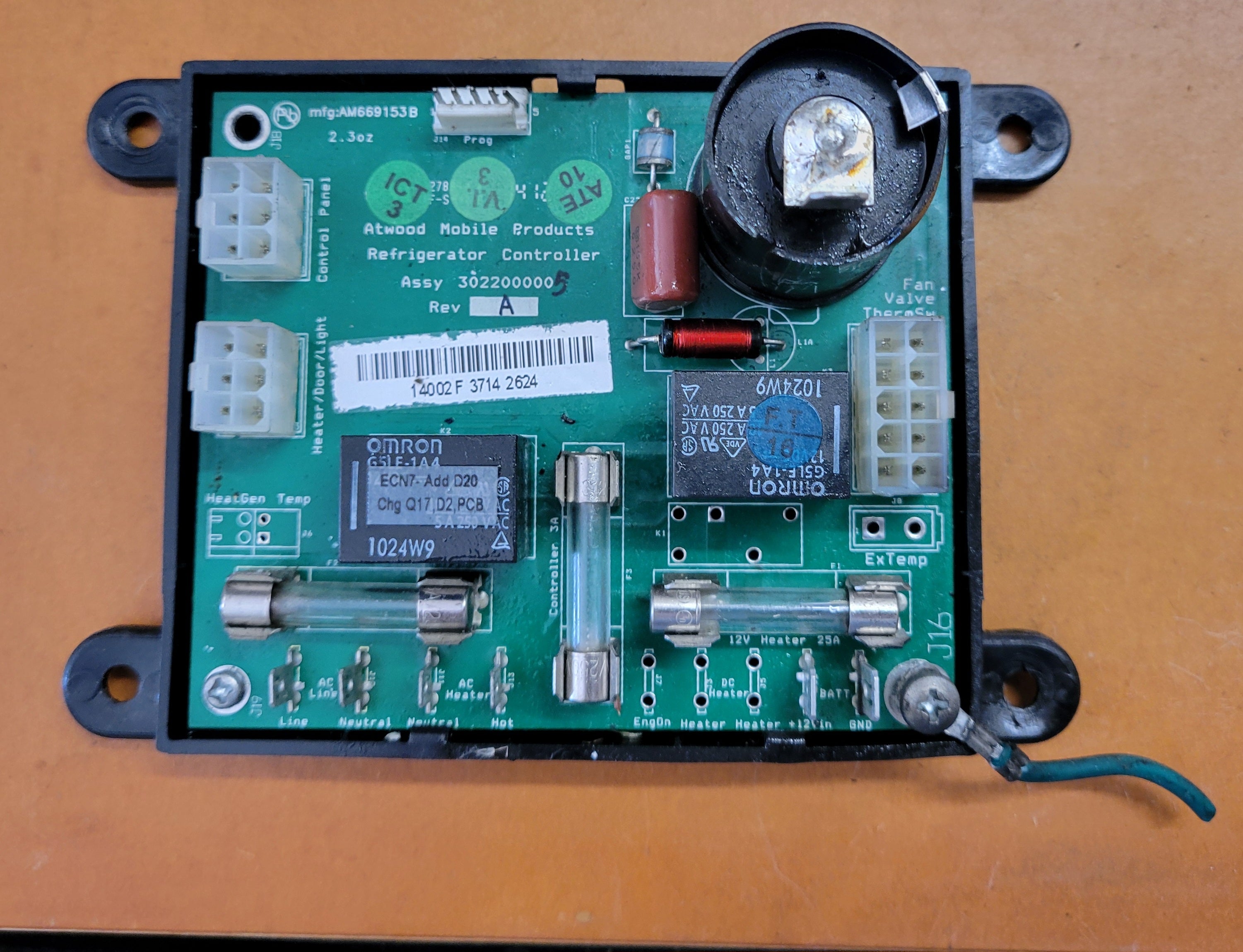 Atwood 14002 Control Board HE-0601 HE-0801 Fridge
