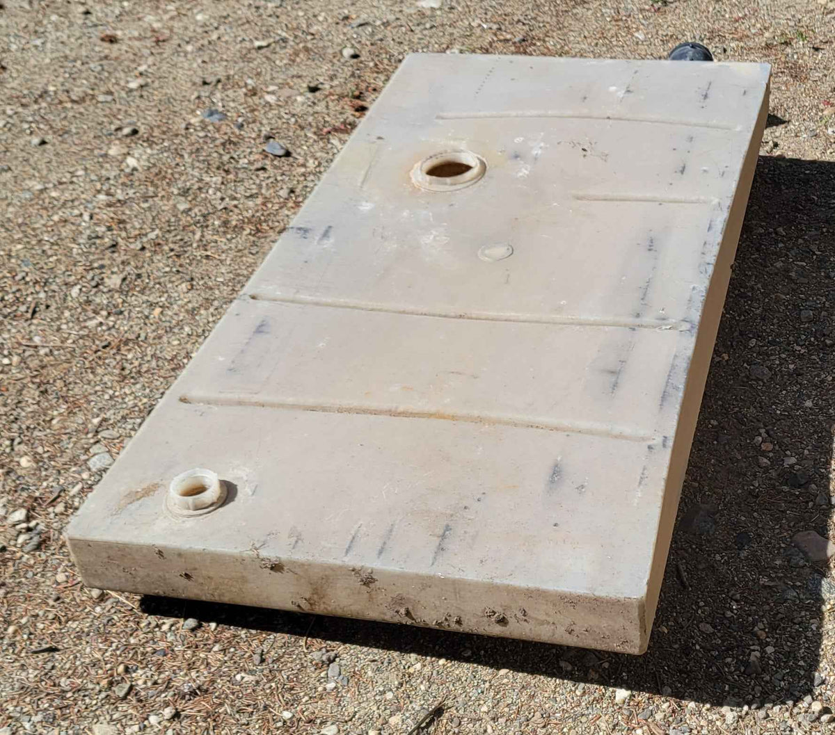 Used 40-Gallon RV Black Water Tank – 54 5/8 x 27 x 8 in