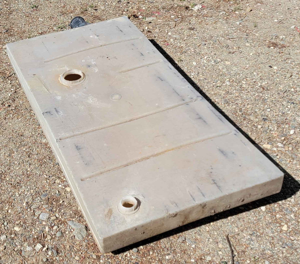 Used 40-Gallon RV Black Water Tank – 54 5/8 x 27 x 8 in