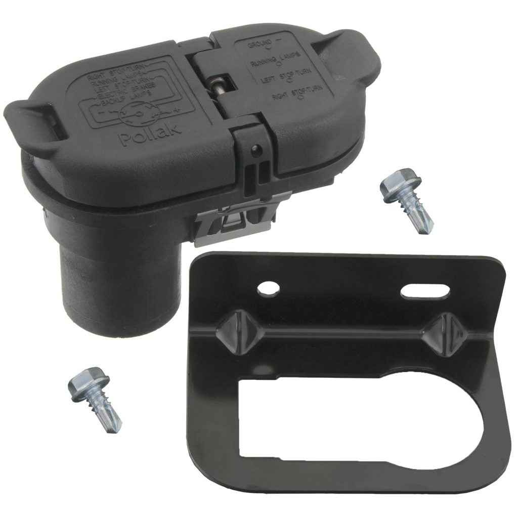 Pollak 7WB-182PFV 7-Way to 7-Way & 4-Way Trailer Connector Adapter