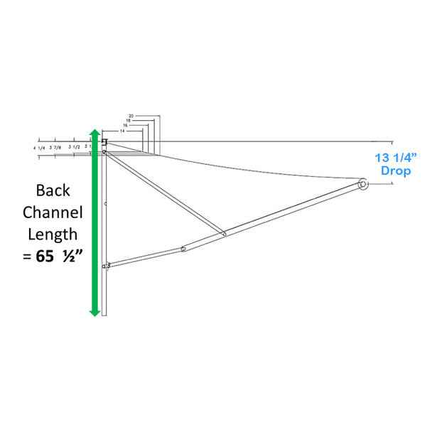 Dometic 9100 Power Awning Arm Set – Polar White – 8952002.400BL