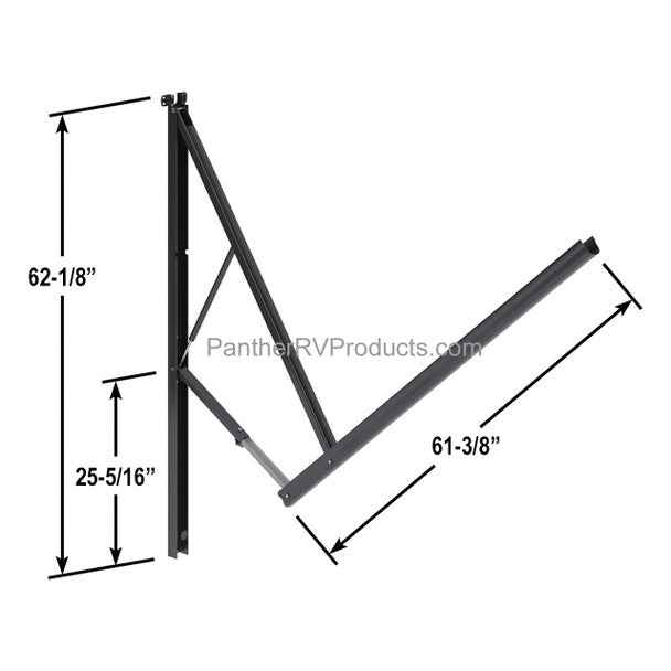 Dometic 9100 Power Awning Arm Set – Black – (910/915/917) – 8952001.400UL