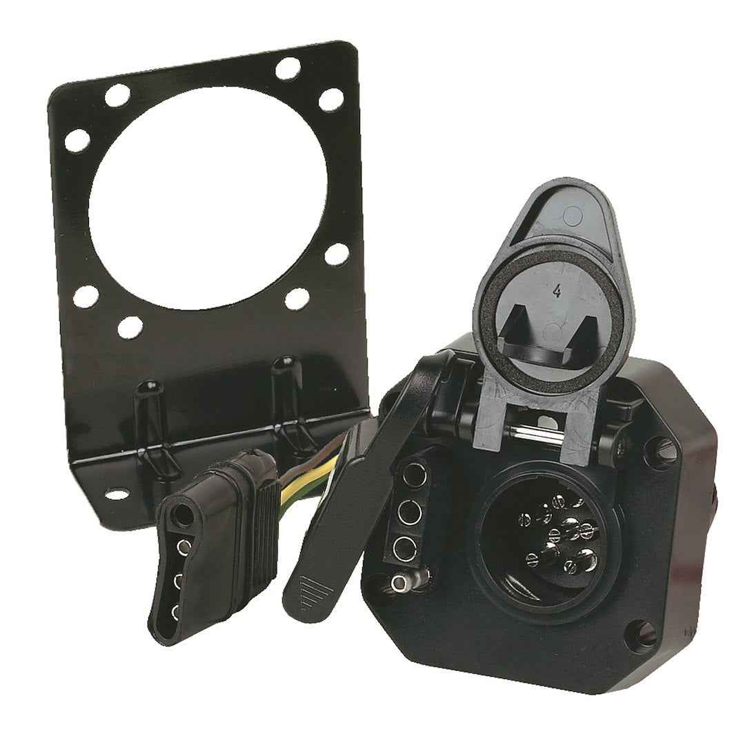 Hopkins MFG 47175 Trailer Wiring Adapter - 4-flat to 4-flat and 6-pin