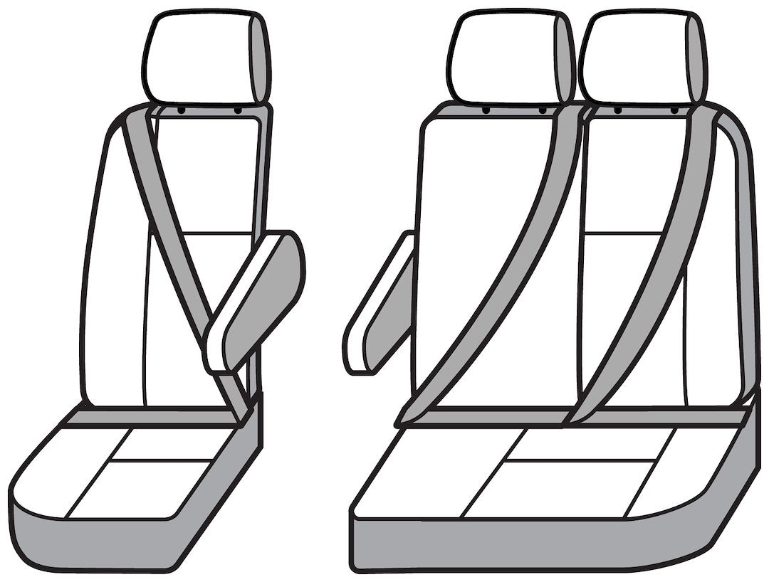 Covercraft SS8479PCCH SeatSaver Charcoal Transit Bench Cover - image 7