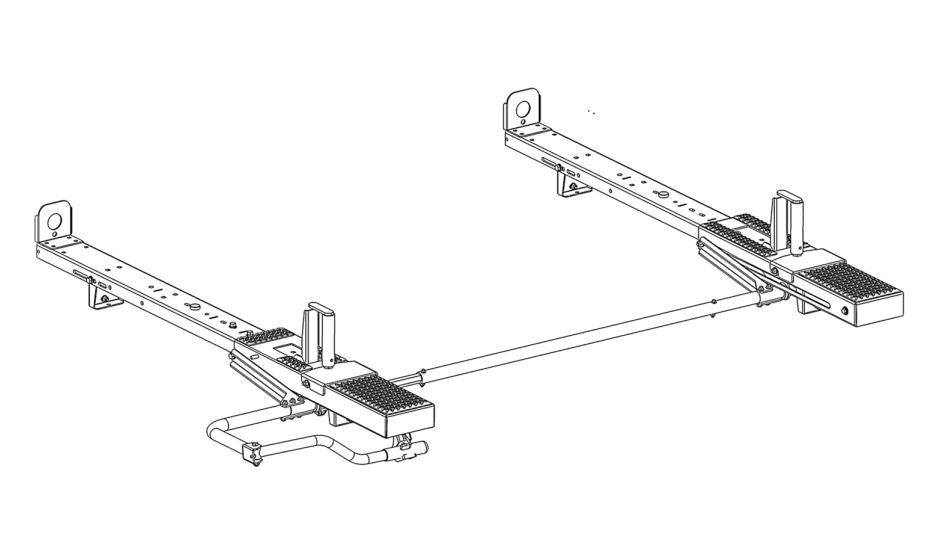 Holman 4A934 Aluminum Truck-Cap Drop-Down Ladder Rack