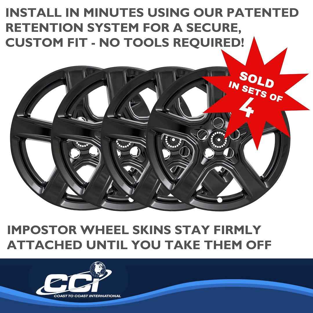 Coast To Coast IMP393BLK Black Camaro Impostor Wheel Skins