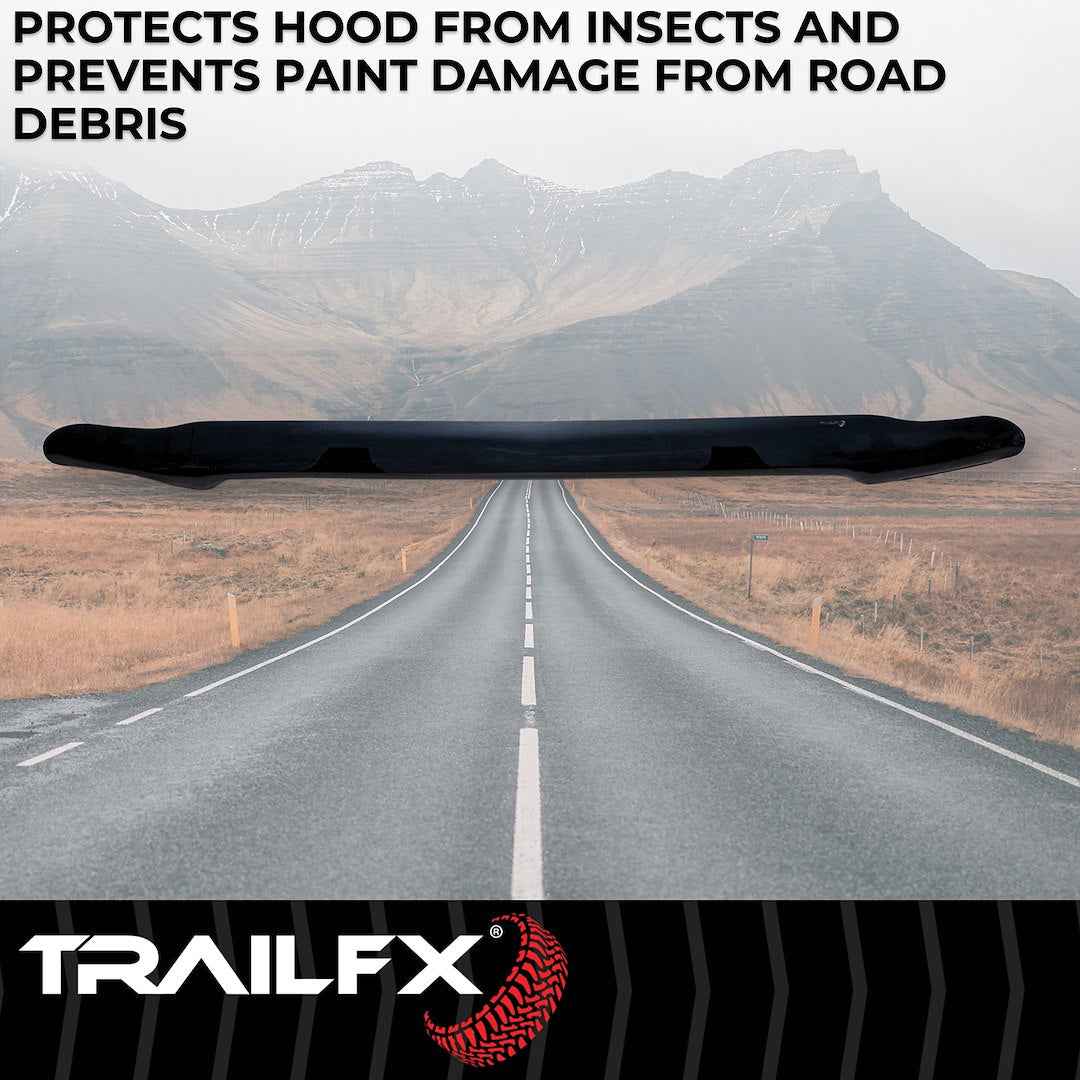 TrailFX 8489H Wraparound Acrylic Hood Bug Shield - Smoke