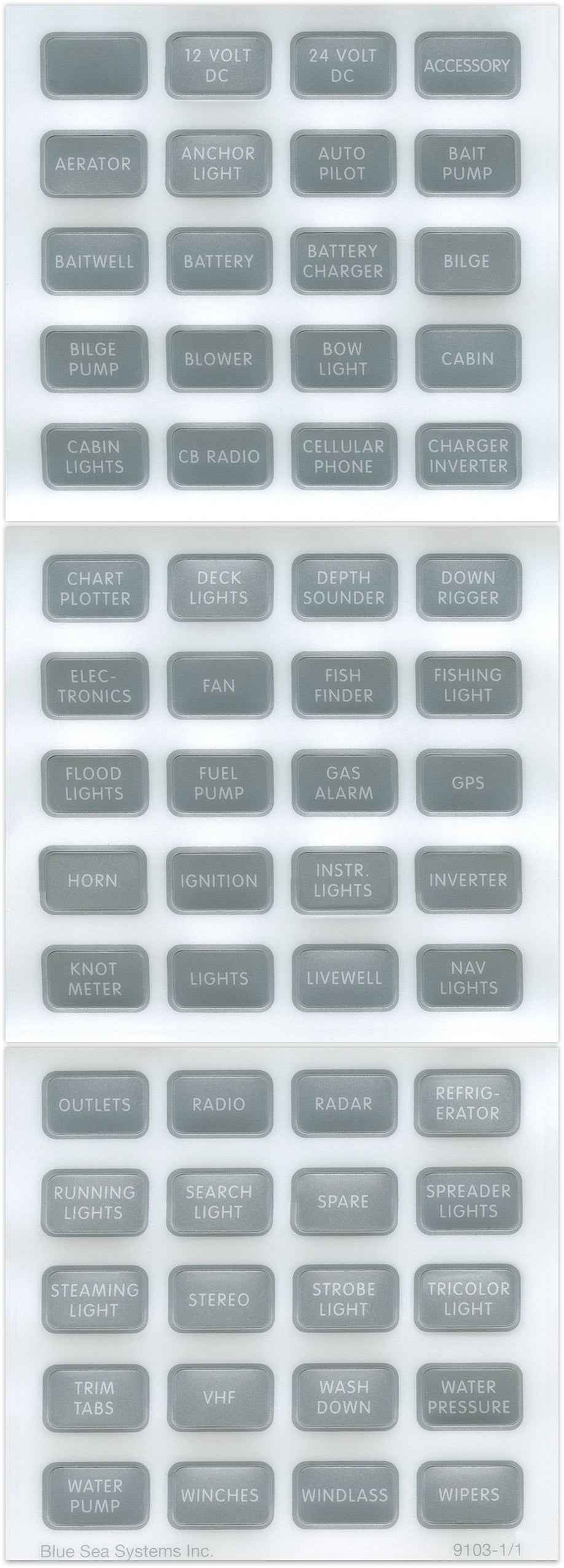 Blue Sea 8217-BSS Circuit Identification Labels - 60 Pack