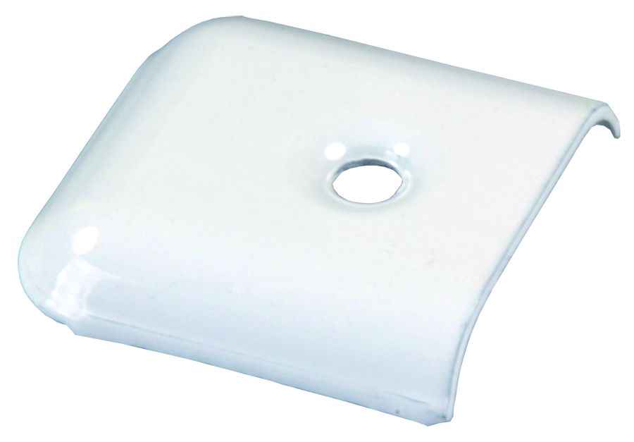 JR Products 49655 Side-Molding End Caps - Polar White, 4 Pack