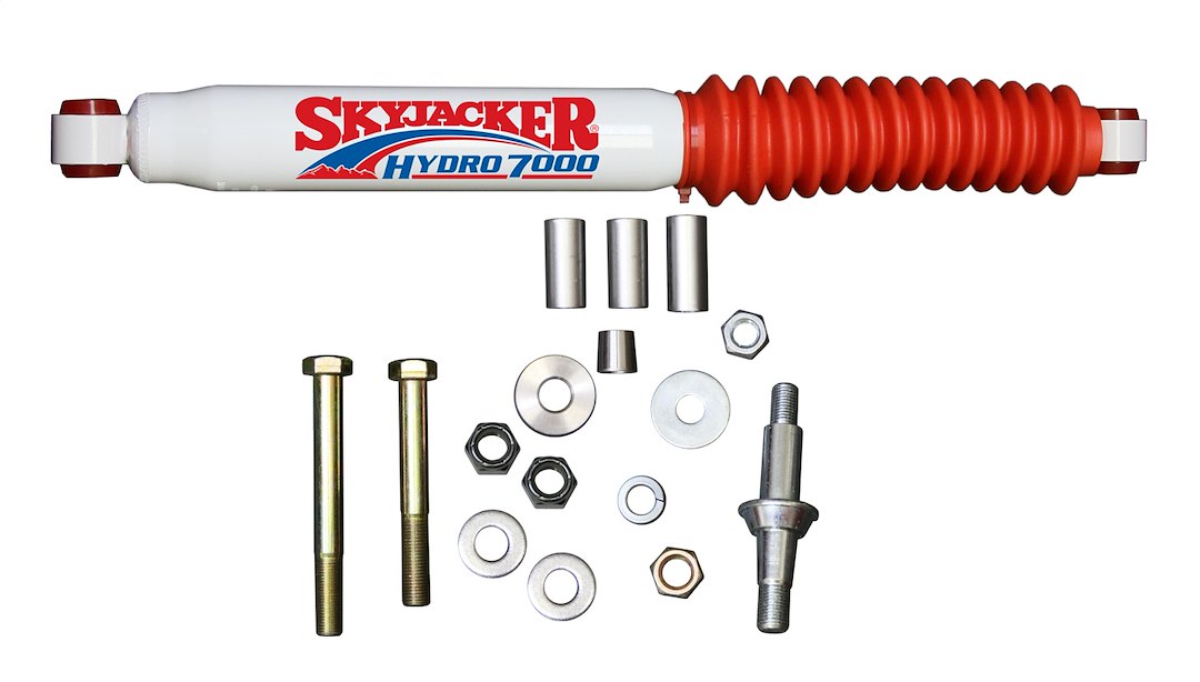Skyjacker 7007 Twin-Tube OEM Steering Stabilizer with Red Boot