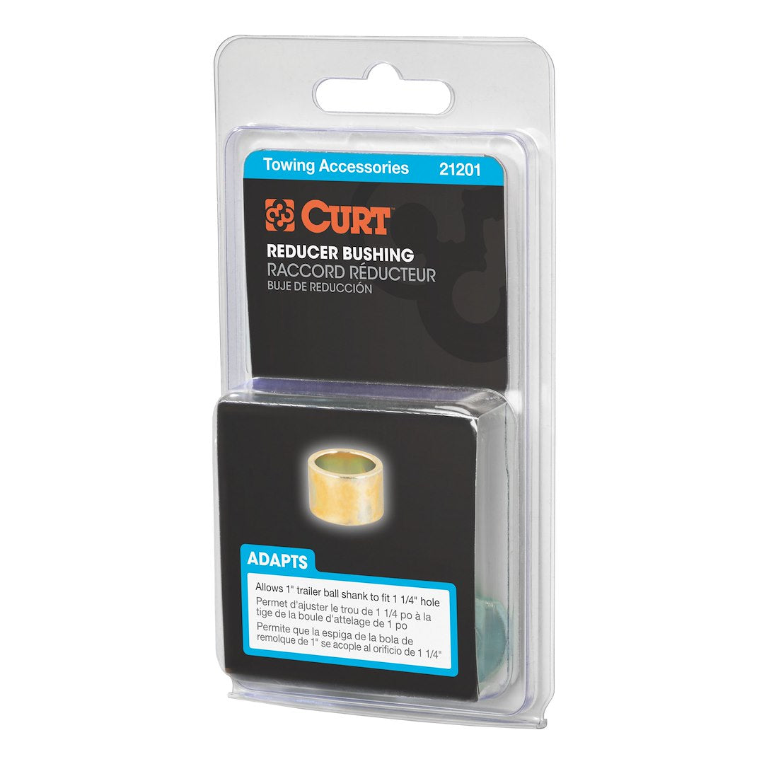 CURT Trailer Hitch Ball Shank Reducer (21201) – Color: Yellow