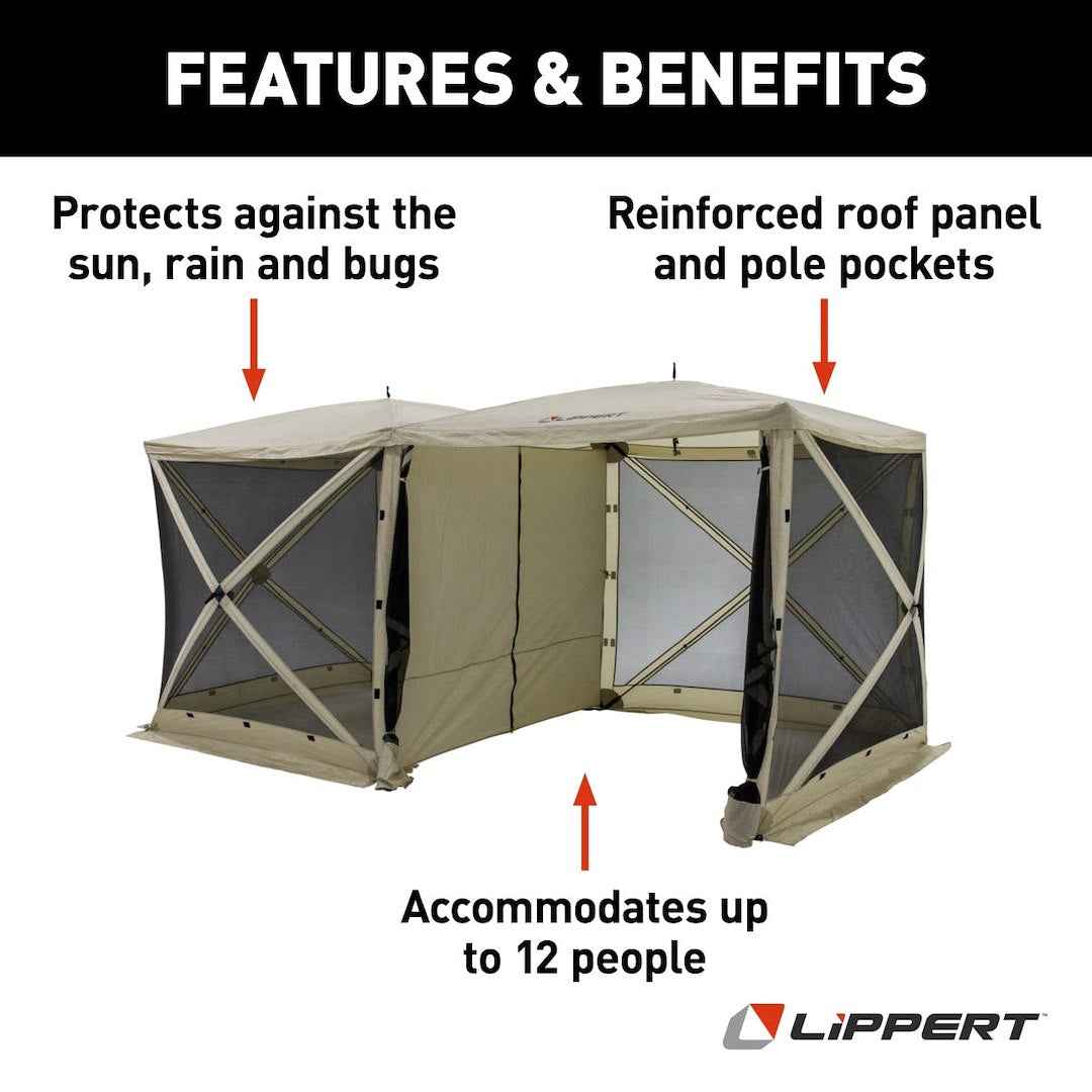 Lippert 2022114836 Portable Outdoor Canopy - 16 x 8 ft