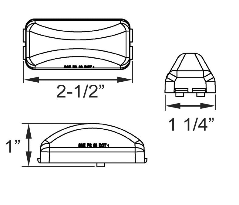 Optronics Al90 Series Clearance Light (Al90ak) – Length: 2-1/2 Inch