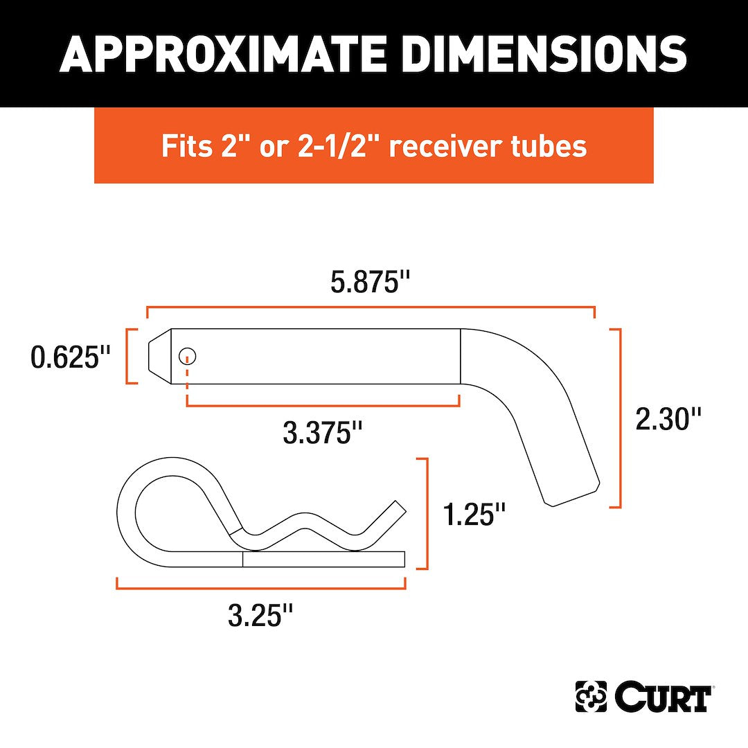 CURT Single Fully Universal 2 Inch/ 2-1/2 Inch Receiver Hitch (21581)