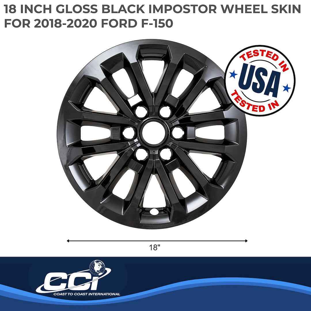 Coast To Coast IMP506BLK F-150 Black 18-Inch Twelve-Spoke Skin