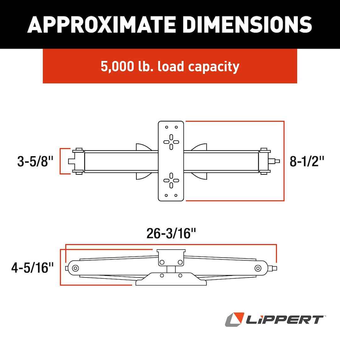 Lippert 285325 Manual RV Leveling Jack - 6000 lb