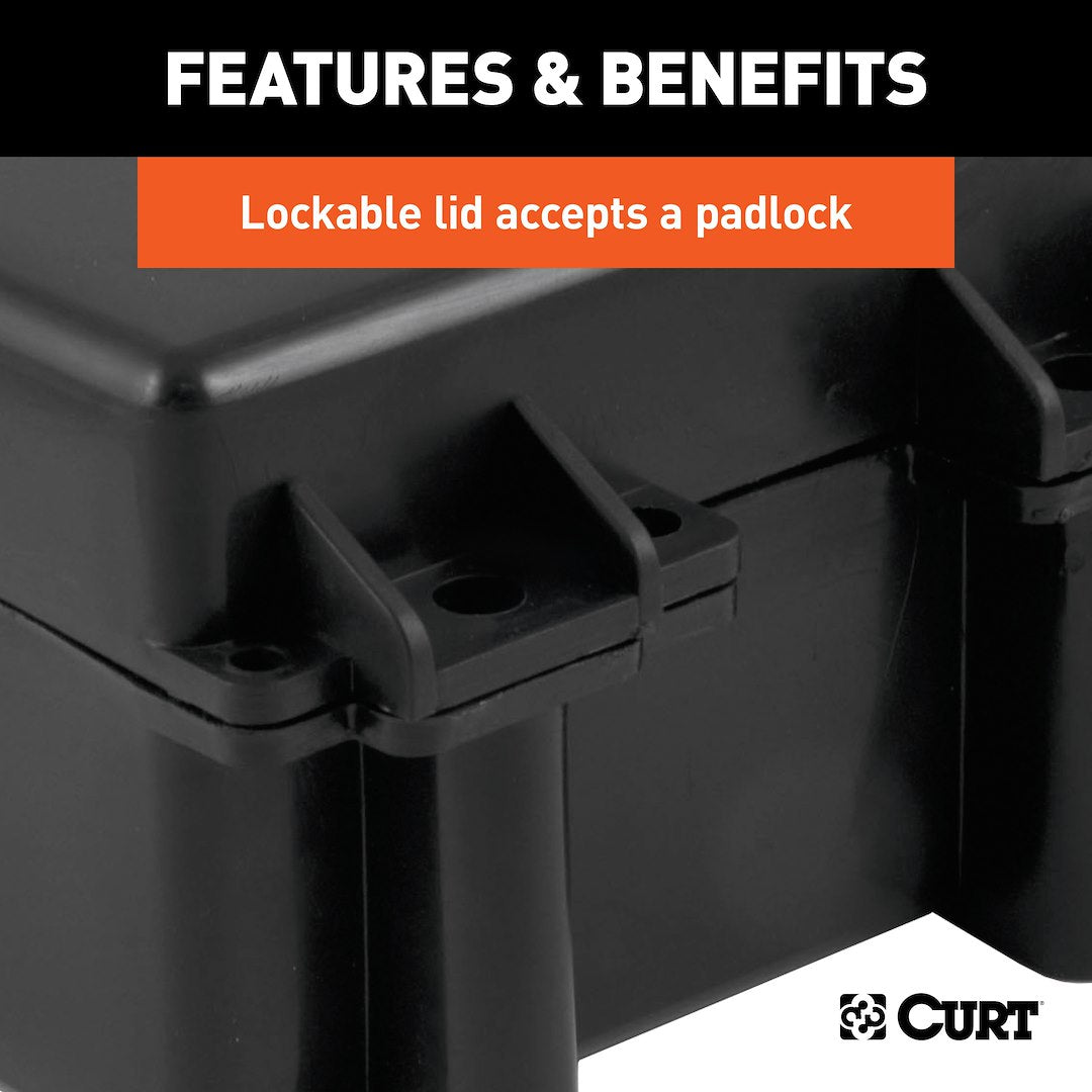 CURT Trailer Breakaway System Battery Box (52027) – Material: Plastic