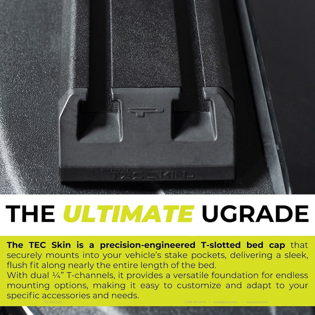 Putco 129872 TEC Skins T-Slot Bed Rail Caps