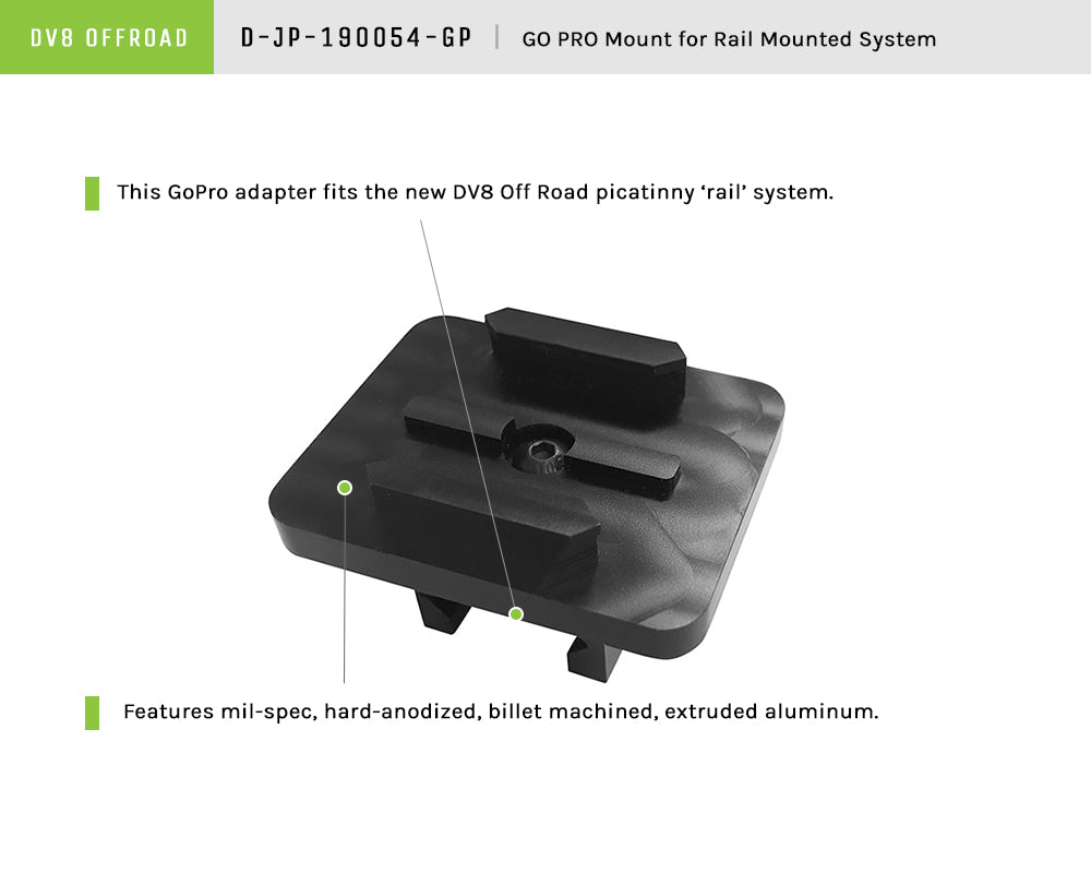 DV8 Offroad D-JP-190054-GP GoPro Mount Adapter