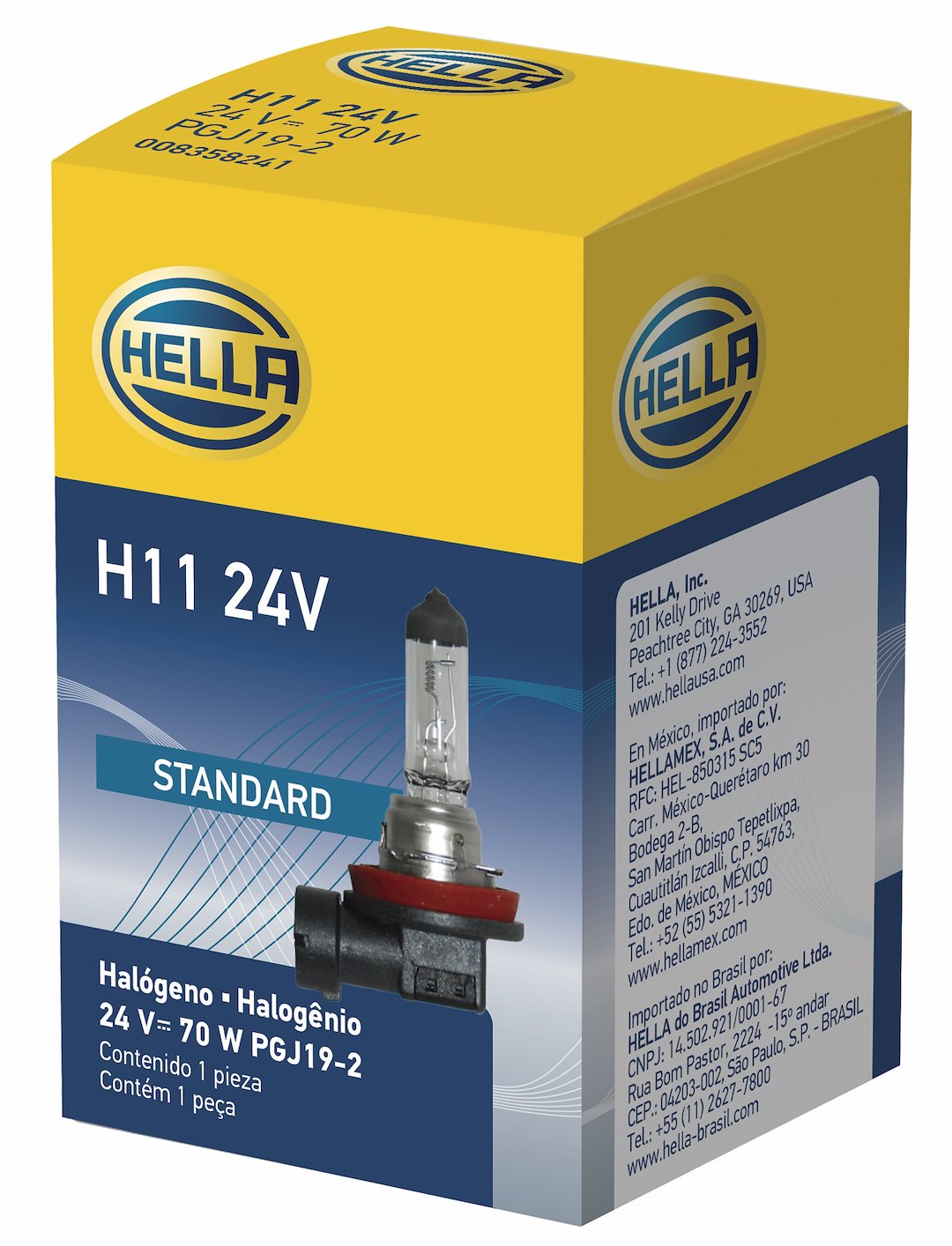 Hella H11 24V 70W Halogen Headlight Bulb
