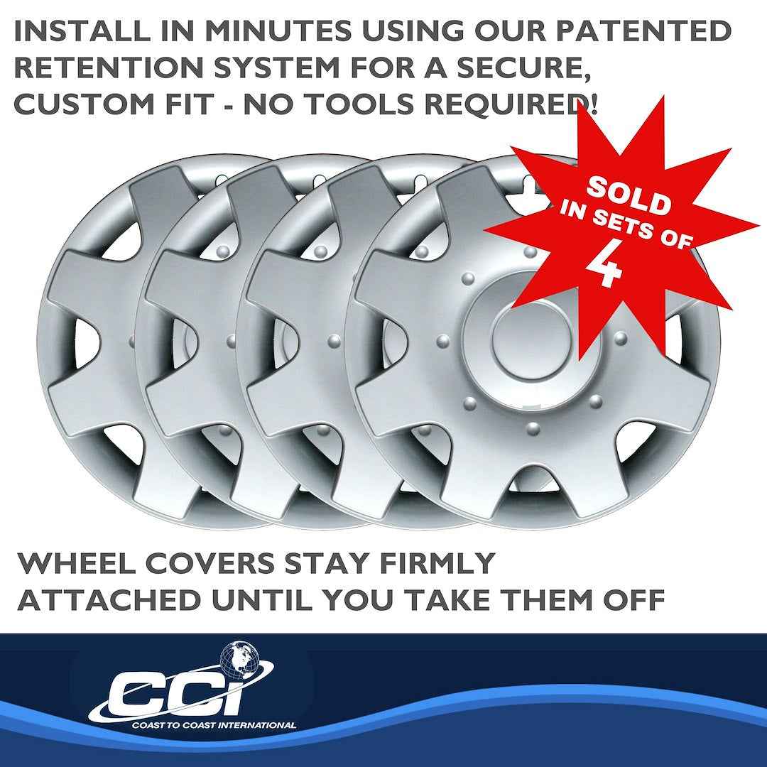 Coast To Coast 18016S Beetle 16-Inch Silver Wheel Covers