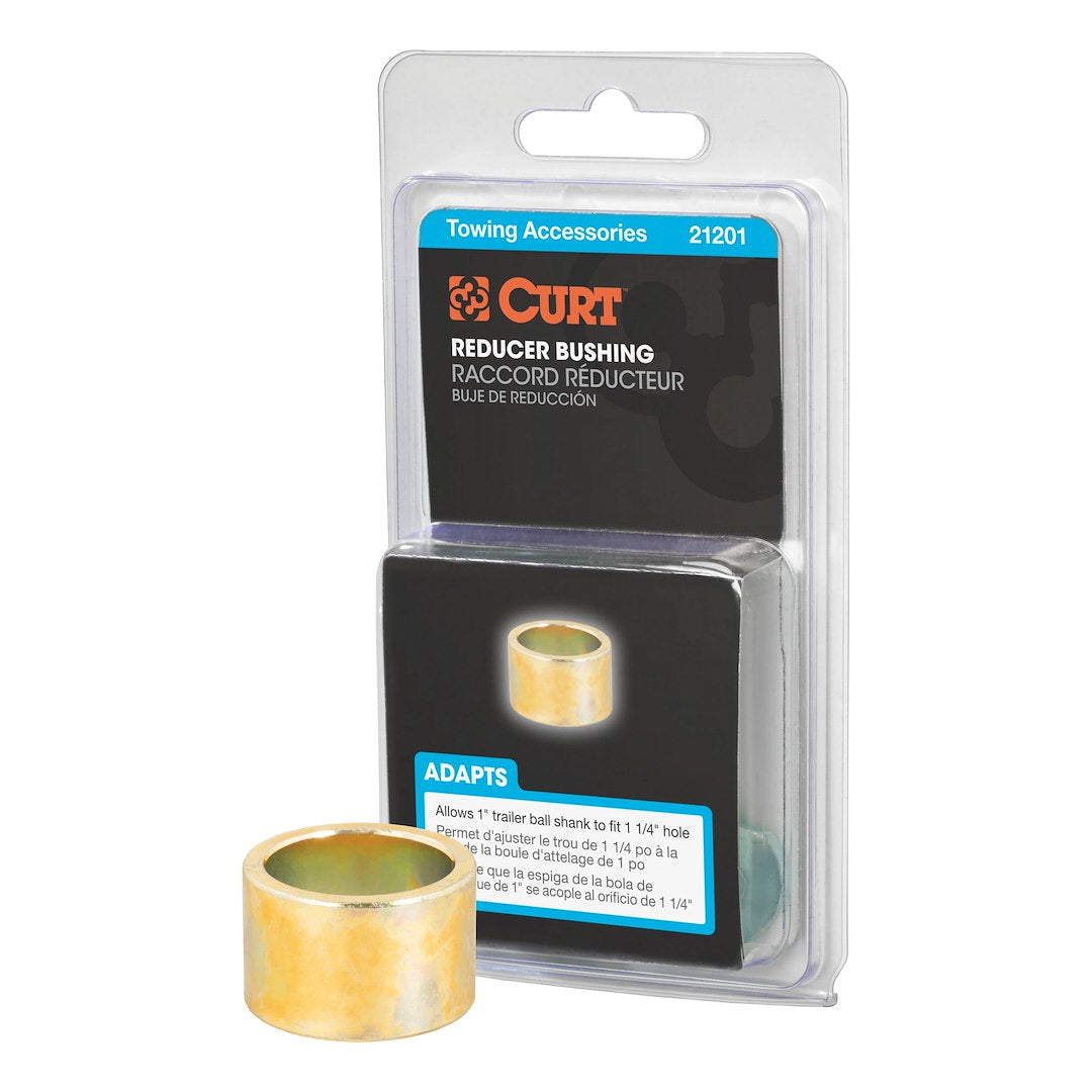 CURT Trailer Hitch Ball Shank Reducer (21201) – Color: Yellow