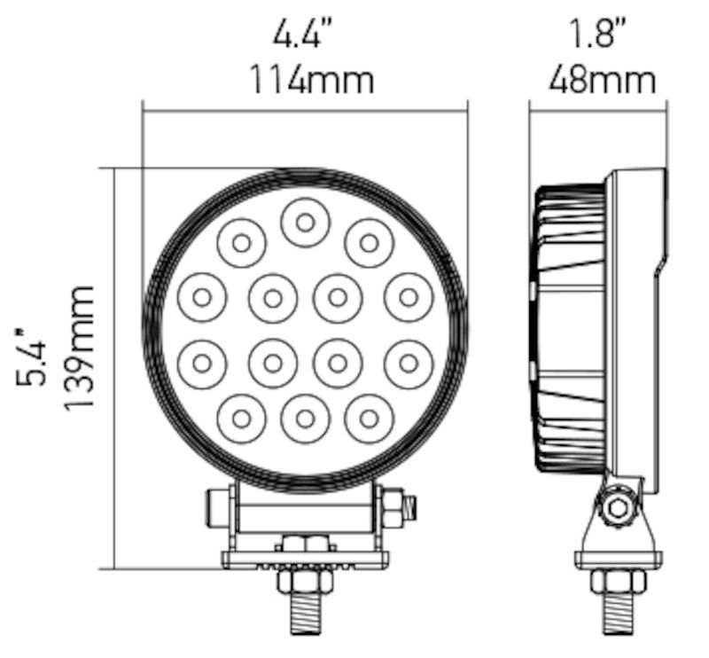Hella 357105002 ValueFit 2.0 Round LED Work Light