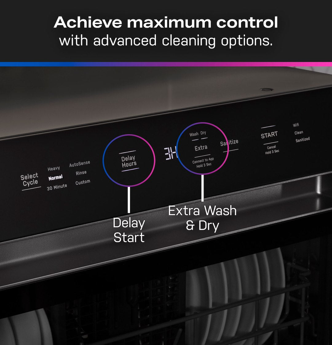 GE Appliances PZF560HGWBB Compact Countertop Dishwasher