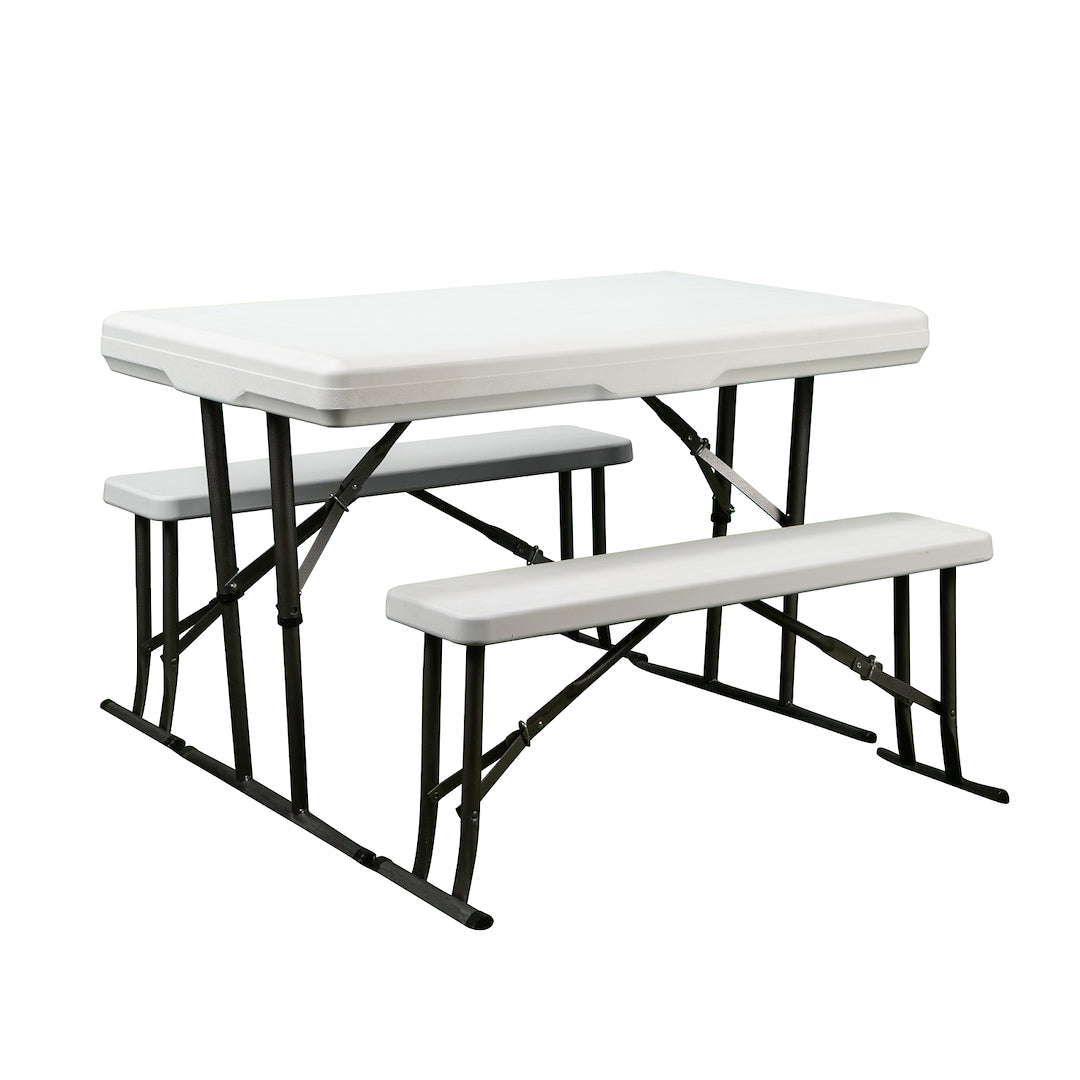Faulkner 69863 Folding Camp Table - White, 220 lb
