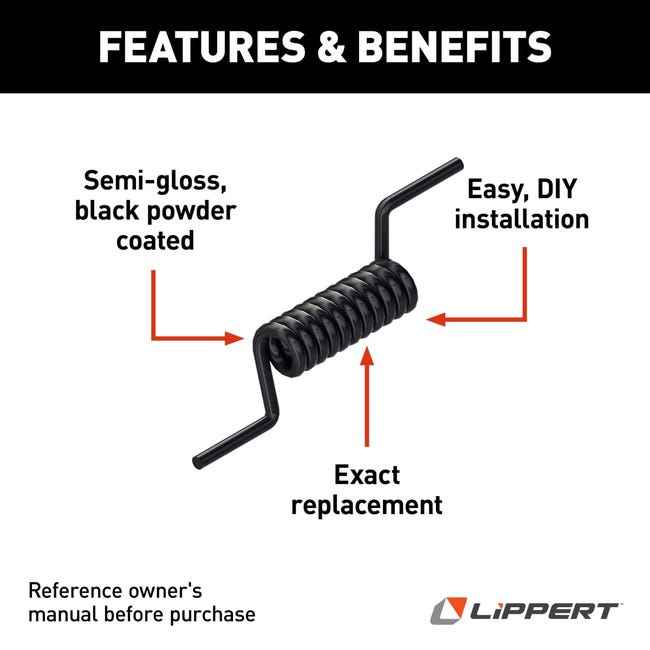 Lippert 173067 Toy-Hauler Ramp-Door Spring - Black