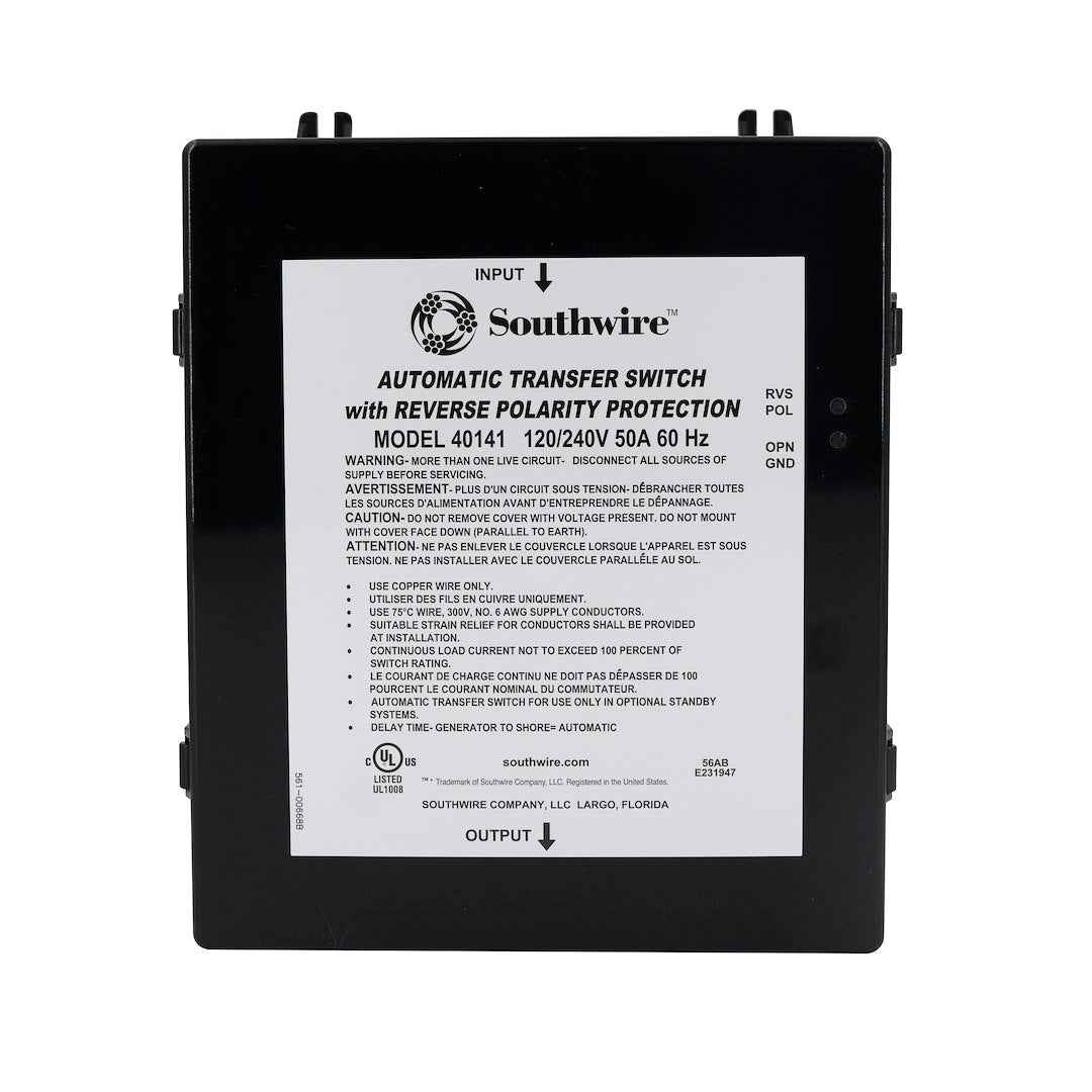 Southwire 40141-001 50A RV Automatic Power Transfer Switch