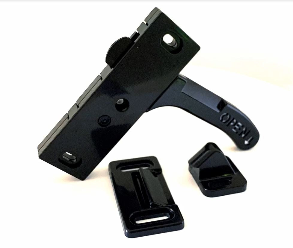 JR Products Screen Door Latch (10765) – Color: Black