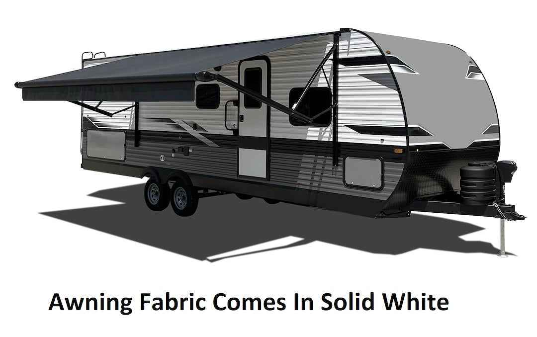 Velarium VC17001000 Patio Awning Fabric - 17 ft, Solid White