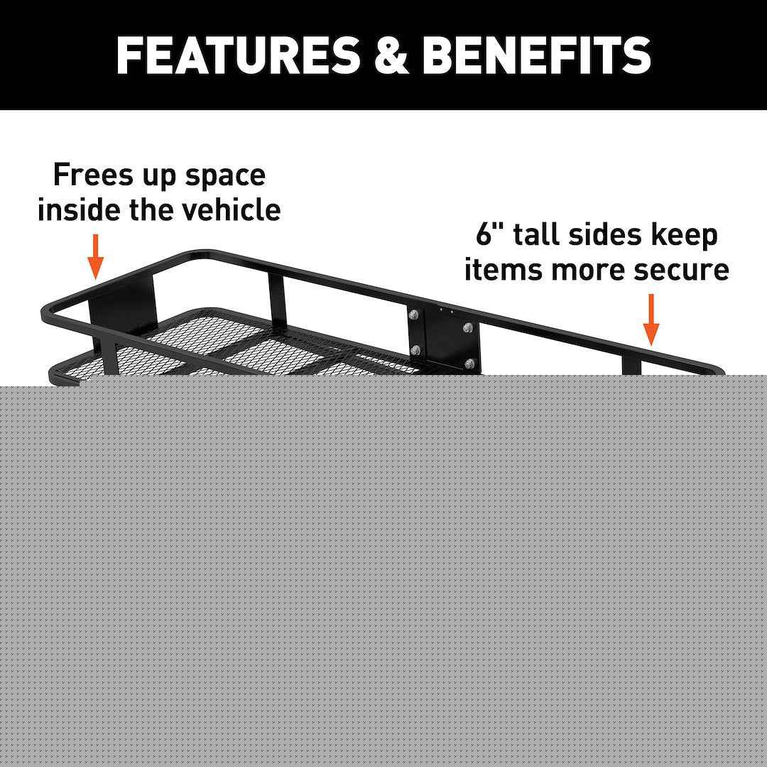 CURT 18151 Hitch Cargo Carrier - 60 in x 20 in, 2 in