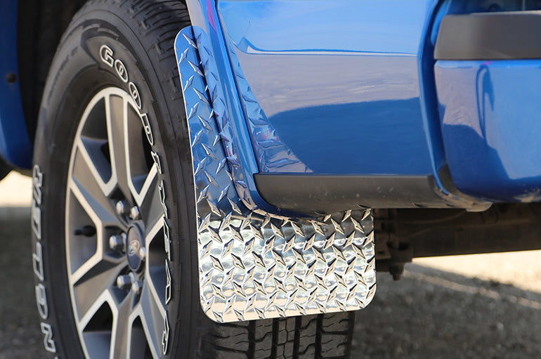 Dee Zee Brite-Tread Set Of 2 Fender Aluminum Mud Flap DZ1800 - image 4