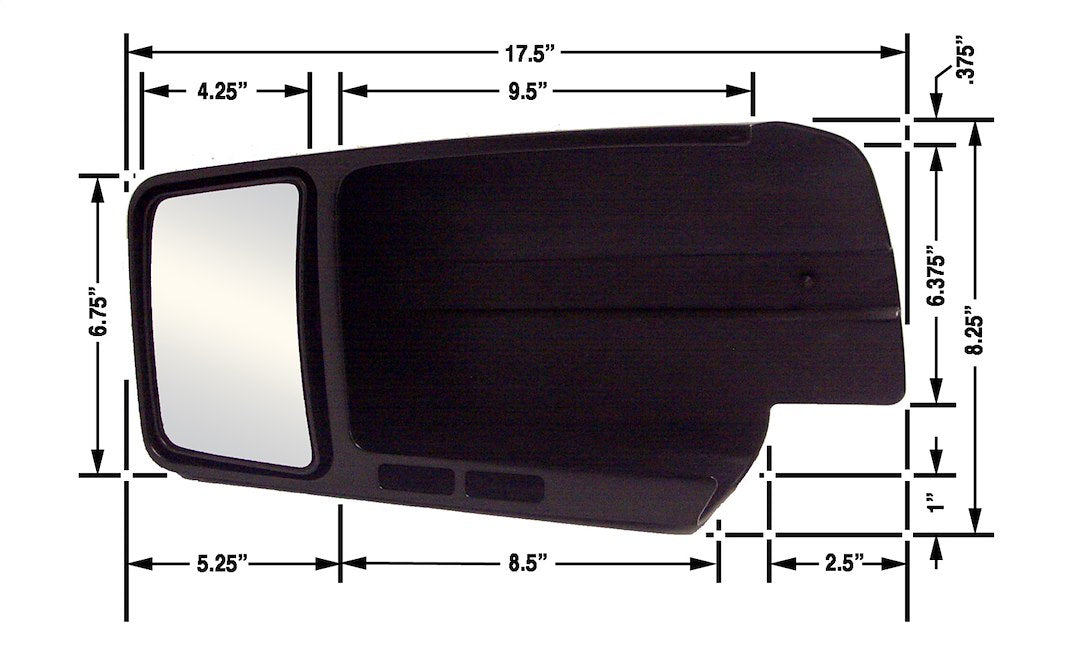 Cipa Usa 11801 Exterior Towing Mirror - image 1