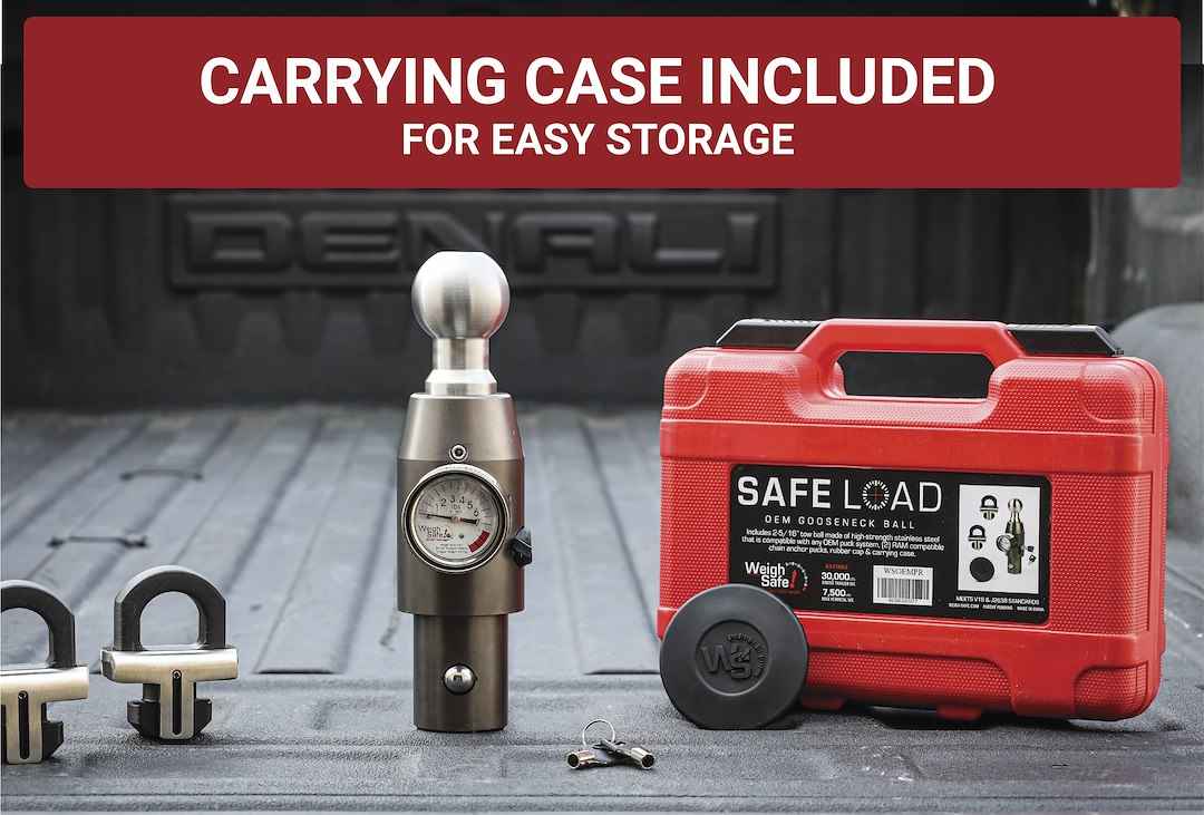 Weigh Safe WSOEM Gooseneck Hitch Ball With Scale - 2-5/16 in