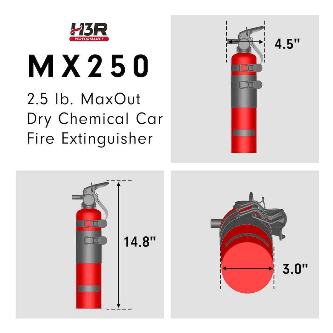H3R MX250R 2.5-lb ABC Fire Extinguisher - Red