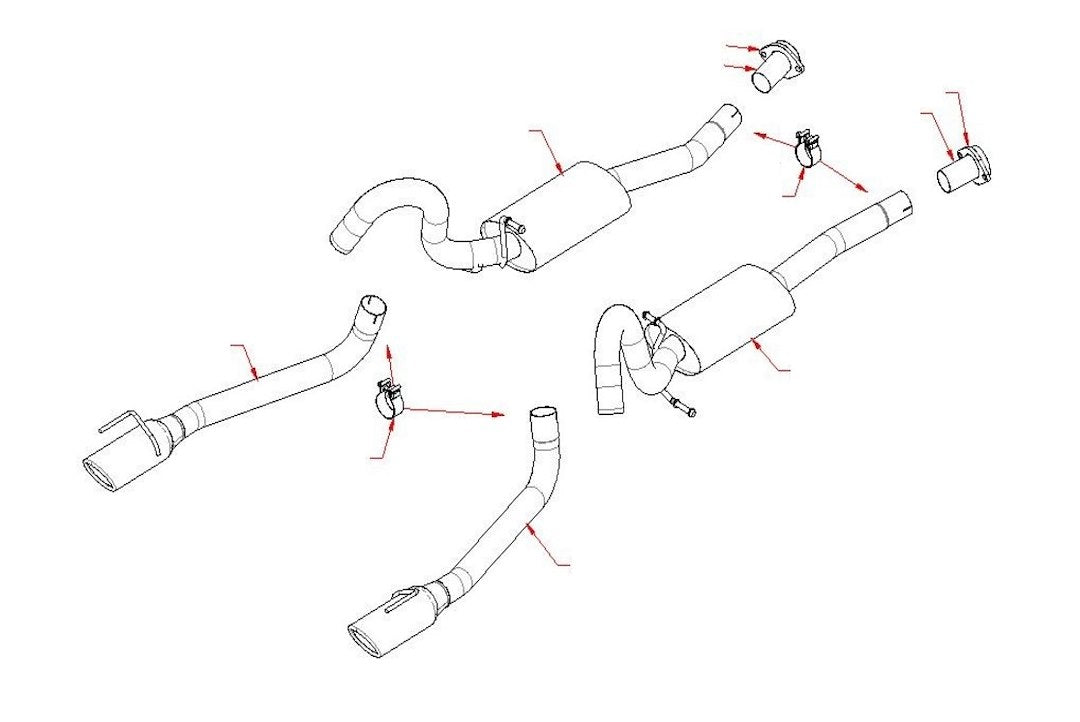 Borla S-Type Cat Back System Dual Dual Exhaust System Kit 140067 - image 2