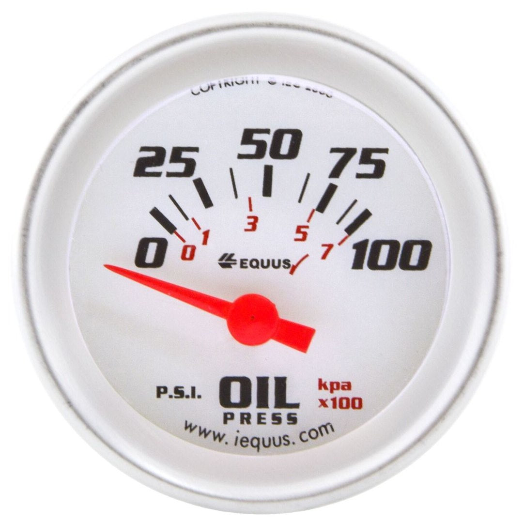 Equus E8264 Oil Pressure Gauge with 90-Degree Sweep