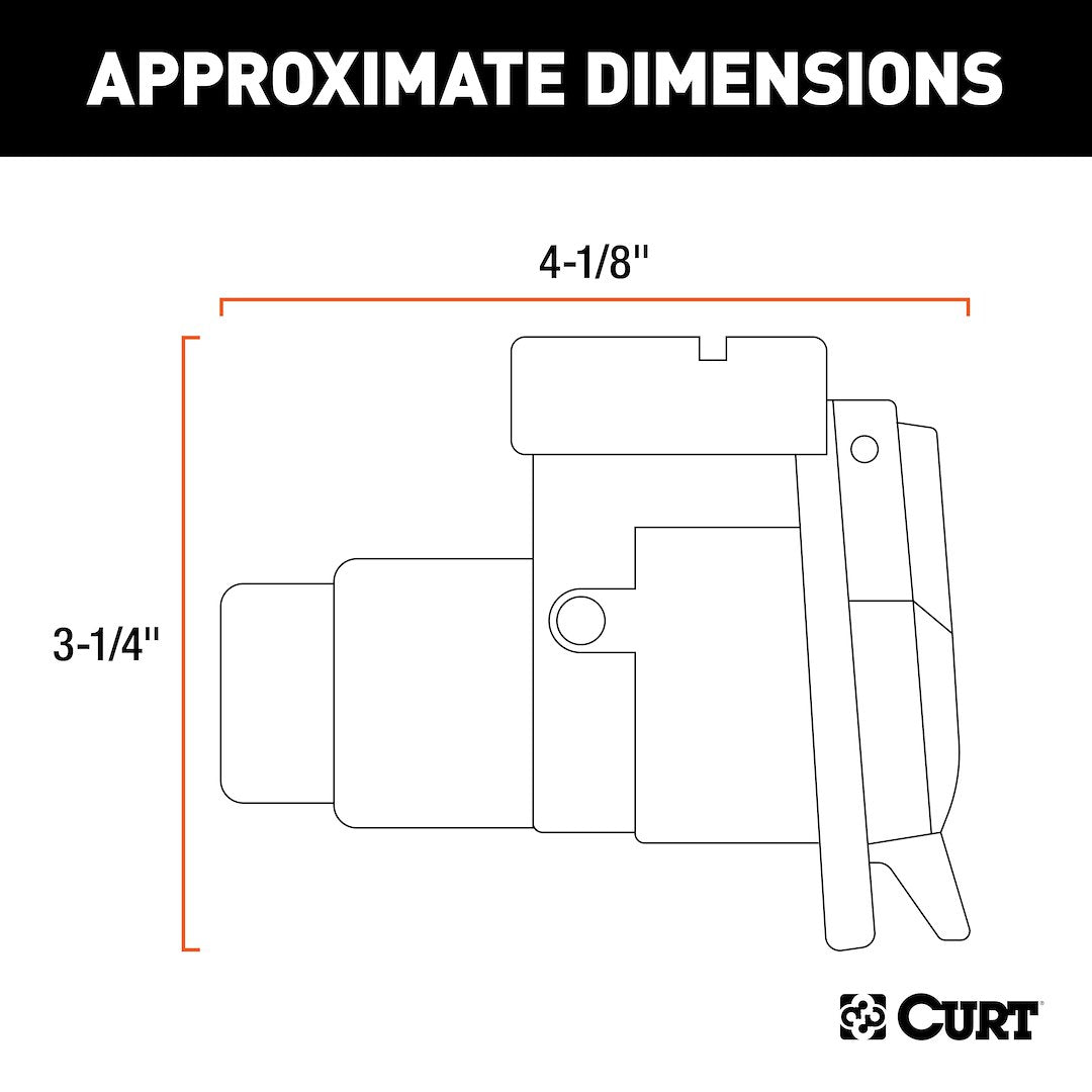 CURT Trailer Wiring Connector (58417) – Material: Plastic